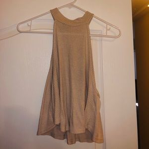 Off white halter crop top